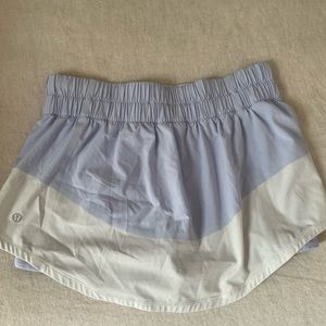 Lululemon Tennis / Golf Skirt with Spandex Shorts | Color: White/ Lilac | Sz 10